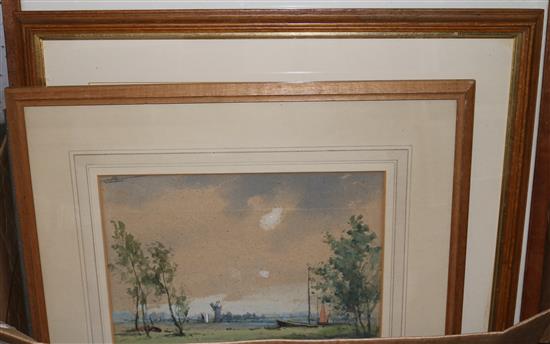 4 framed watercolours